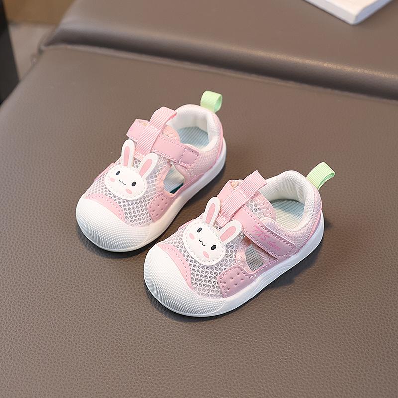 Summer new baby shoes 1-2 years old girls' closed-toe hollow-out sandals boys' breathable soft sole walking shoes