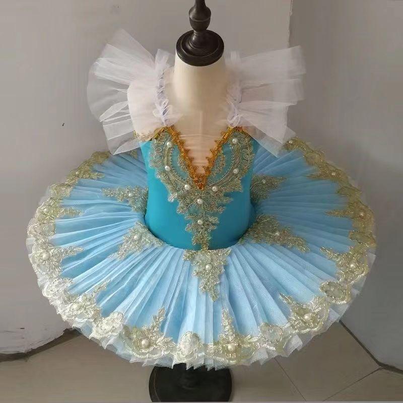 

Girls White Swan Ballet Costume: Princess Dancewear Tutu Skirt for Performances 100