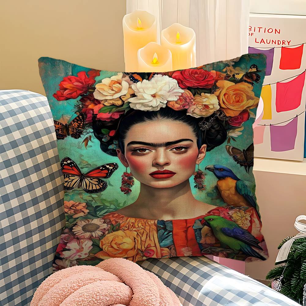 FFrida KKahlo Cushion Cover Polyester Sofa Cushions Decorative Throw Pillows Home Decoration Pillowcover
