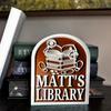 Personalized Library Sign 3D Bookshelf Book Store Decor for Home Library or Reading Nook Bookish Gifts for Book Lovers Reader Women Students