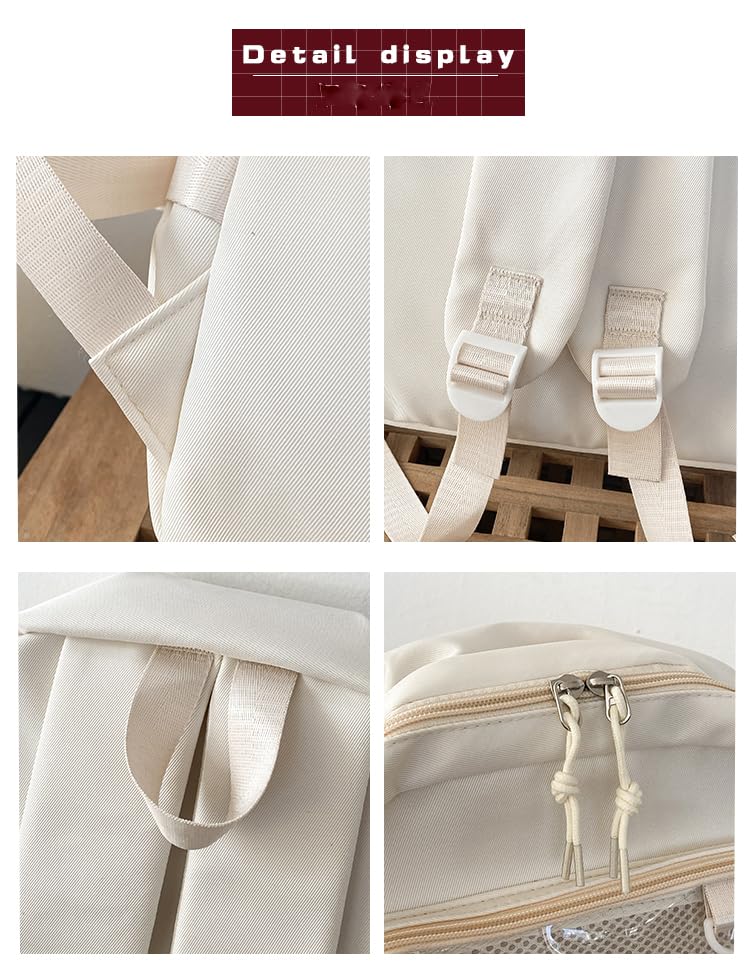 RUIZEN Ita Bag, Large Capacity, Clear Backpack, Perfect for School, Otaku Activities, and More. Lightweight and Deco-Friendly. Perfect for Girls and