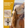Women's Sun Hat Wide Brim Bucket Hat for Outdoor Breathable Mesh Ponytail Hole Adjustable Foldable UPF 50+ Windproof