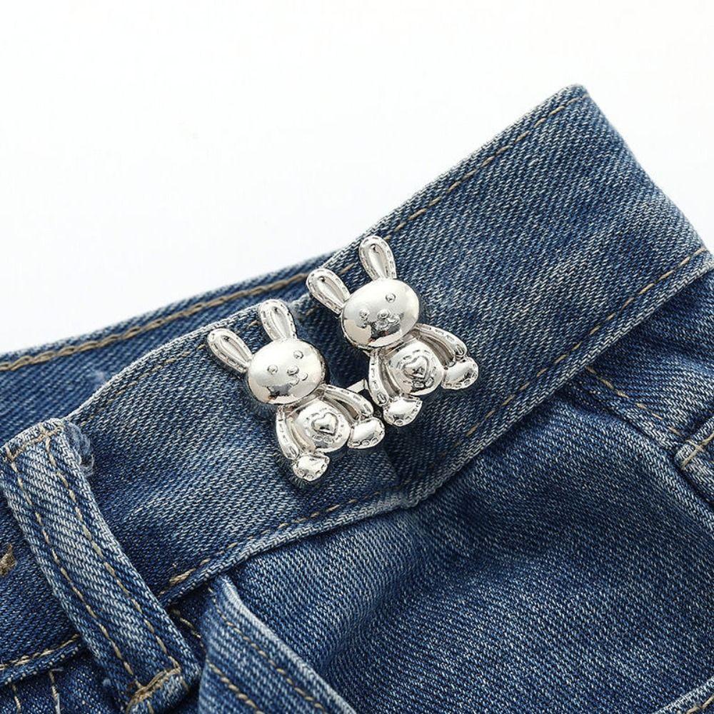 Zinc Zinc Alloy Rabbit Snaps Detachable Pant Clips Multicolour  Stylish   Tightening