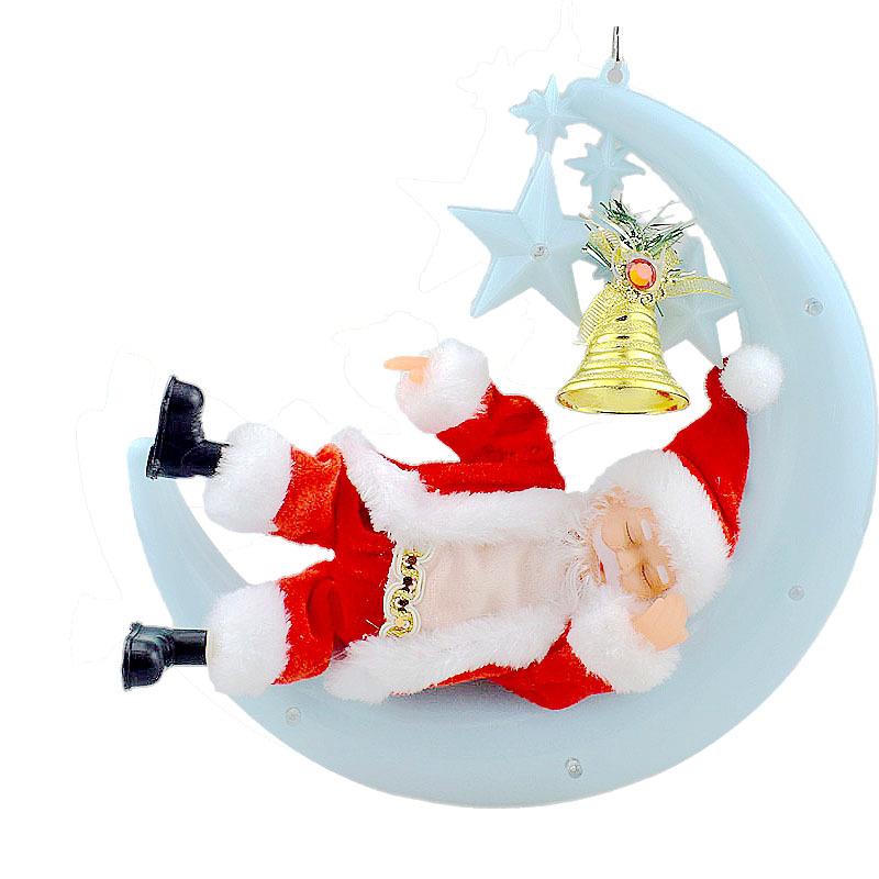 

Музичний Електричний Санта Клаус Місячний Затока Прикраса - Оригінальна Різдвяна Іграшка Сонний Санта