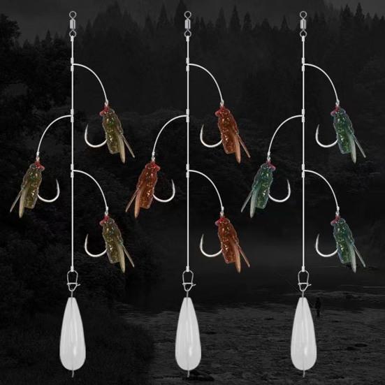 Artificial Fly Fishing Lure with Multi-hook Realistic Looking Compact Design Portable 3D Bionic Fly Fishing Bait