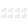 8pcs Solderless COB Connector Transparent L Shaped Connector  For Double Color LED Strips