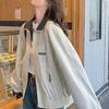 Damen Frühlings-/Herbst 2025 Koreanischer Stil Vielseitige Lockere Stehkragen Freizeitjacke