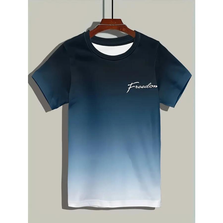 

Мужские футболки с 3D-принтом горы, модные футболки, пляжная одежда, эластичный полиэстер, спортивные топы с коротким рукавом S синий