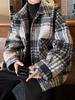 Men's Retro Plaid Wool Coat - Autumn/Winter Casual Thickened Lapel Jacket 