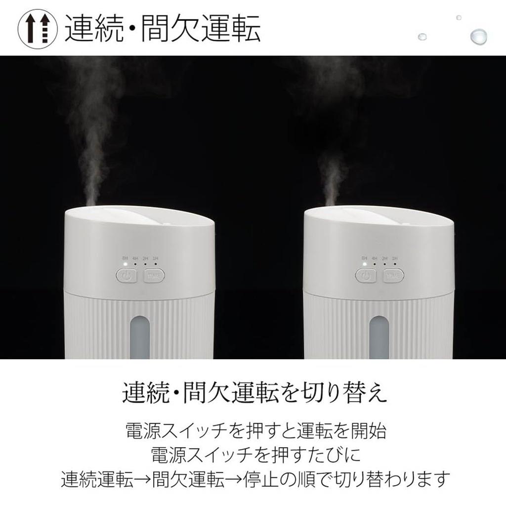 OHM Electric Mini Tabletop USB Refills with with LED Humidifier, Powered, Lid, White, Light, KIS-UK400C-W (08-1426)