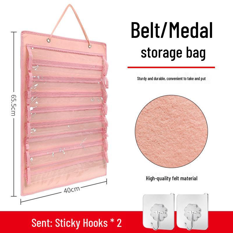 Filz Kampfsportgürtel & Medaillen Wanddisplay-Halterung - Staubdicht zum Aufhängen für 8-10 Taekwondo-Gürtel