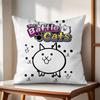 The BBattle Cats Cushion Cover Natural Linen Organic Fabric DoubleSided Printing Couch Pillow Covers Home Decor