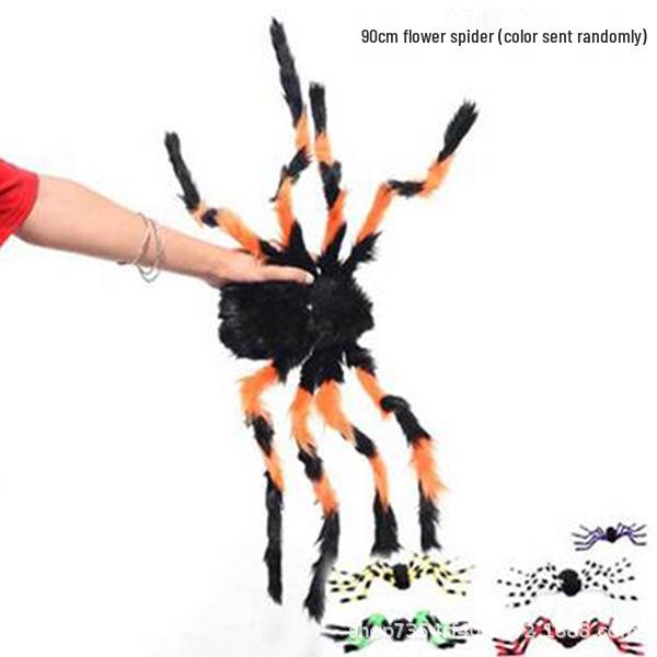 Large Plush Spider Props for Halloween Decorations - Haunted House & Courtyard Decor