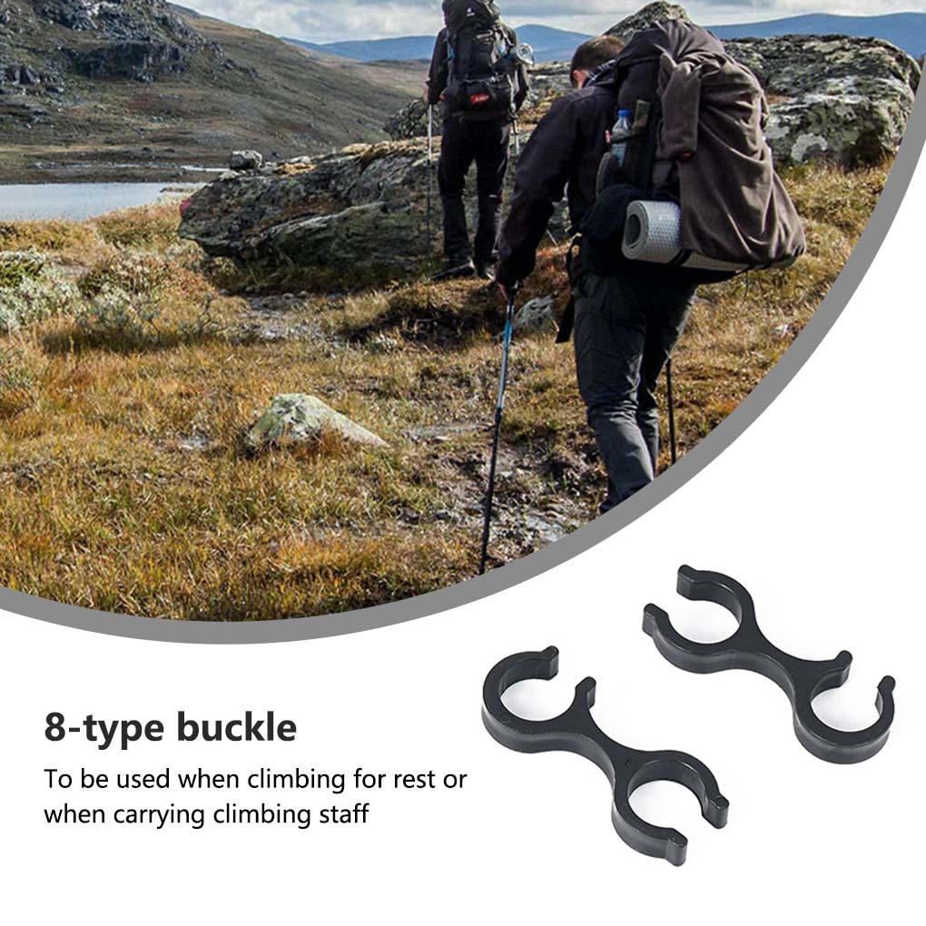 8 Shape Buckle Portable Replacement Universal Mountain Climbing Pole Fixing Clasp Connector Accessories