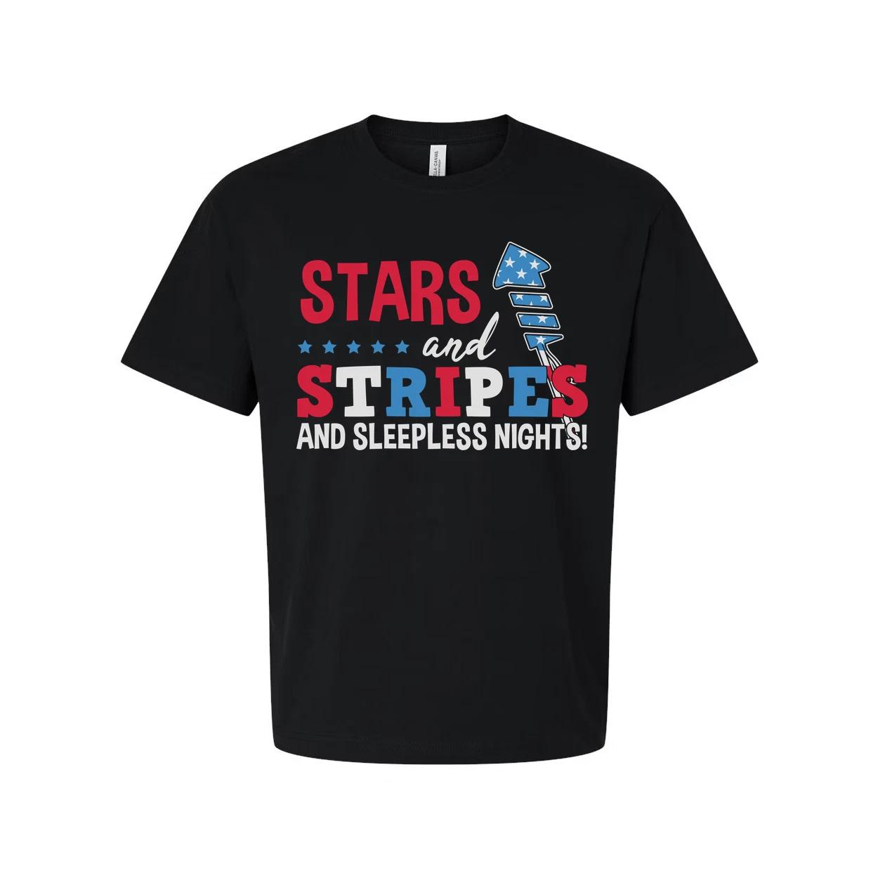 Unisex Stars and Stripes Graphic T-Shirt With Flag Design S
