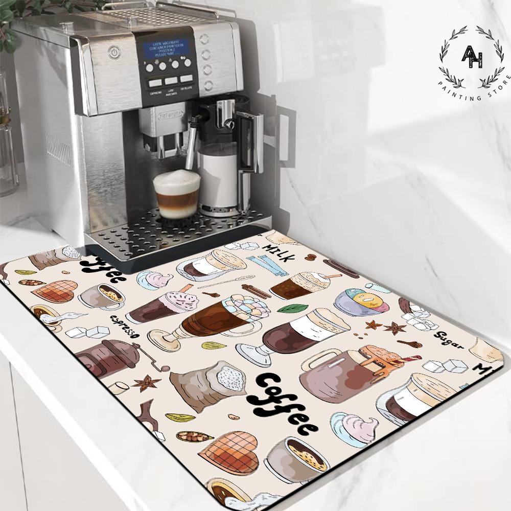 Kitchen Mat Diatom Mud Drain Mat Dish Dry Absorbent Coffee Drain Pad Home Decoration Accessories Small Rugs for Bedroom