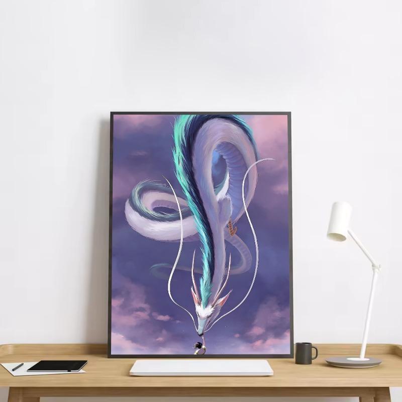 My Neighbour S-Spirited Away Anime Poster HD Art Sticky Wall Waterproof Home Living Room Bedroom Bar Aesthetic Decoration