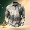 Men's Casual Quick Dry Mesh Long Sleeve Golf Shirt for Outdoor Golfing