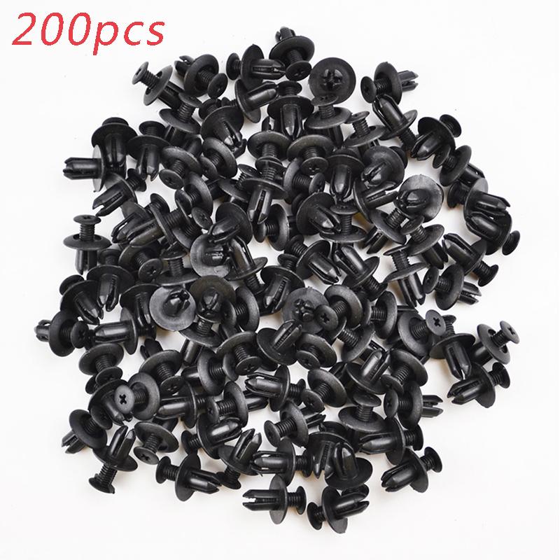 100Pcs 8mm Auto Fastener Clip Plastic Clips Remove Retain Rivets For Cars Fasten Bumper Door Trim Fitting Disassembly Car Tool