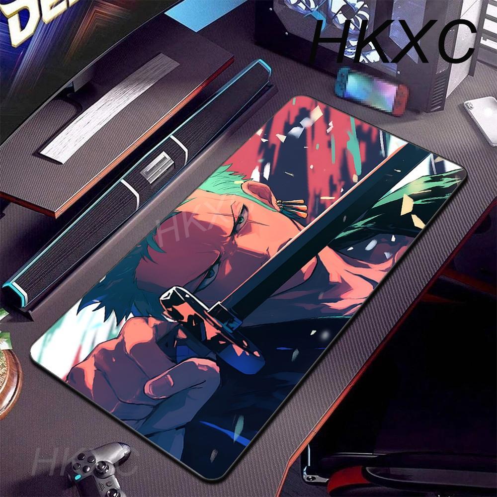 Tappetino per Mouse Grande PC Manga Tappetino da Scrivania Antiscivolo Gomma Laptop One Piece Zoro Tappetino da Gioco per Ufficio Accessori da Gioco per Giocatore Tappetino per Mouse