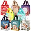 Non-Woven Tote Bag Non-Woven Snowman Gift Holder Cartoon Santa Bag Printed Christmas Packaging Bag For Christmas Eve Family