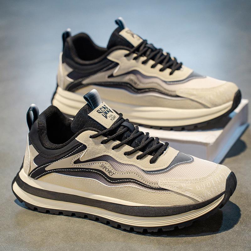 Autumn 2025 Men's Trendy Mesh Sneakers - Versatile, Breathable, Odor-Free Casual Shoes.