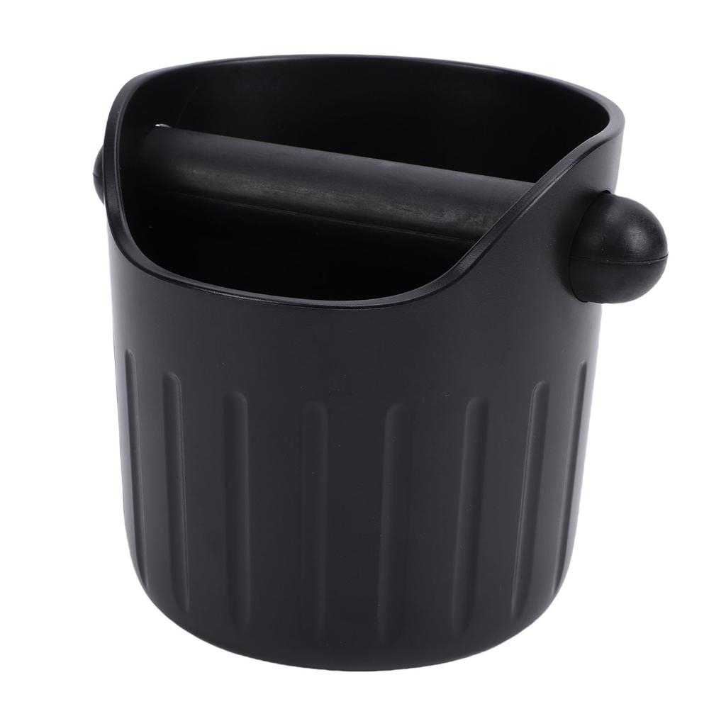 Coffee Knock Box Black ABS Portable Coffee Knock Bin with Anti Slip Base for Coffee Grounds