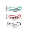 10pcs/lot Colorful Safety Pins Brooch Blank Base Brooch Pins 3/5 Rings Jewelry Pin for DIY Jewelry Making Supplies Accessorie
