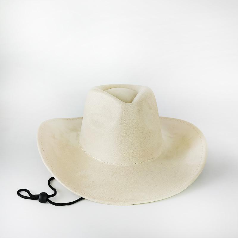 

Faux Suede Cowboy Hat Winter western cowboy Hat body Jazz hat Cowgirl hat with windproof rope Fedora Hat Panama sombrero hombre 56-58