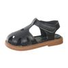 Girls Sandals Hollowed-out Soild Color Kids Beach Shoes T-strap Soft Sole 2025 Summer Children Casual Princess Shoes Versatile