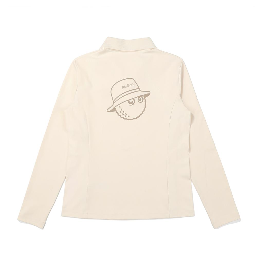 MALBON GOLF Performance Long Collared Top Cream (Woman)