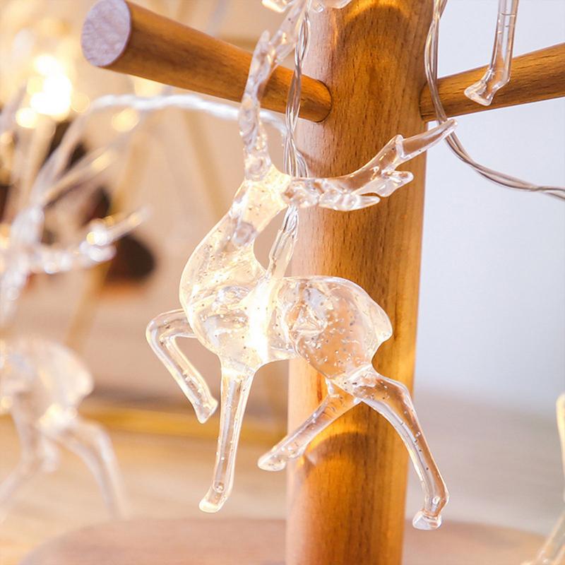 Christmas Deer Pattern Light Indoor String Lights Decorations Christmas Tree Lights Indoor Cluster Lights For Christmas