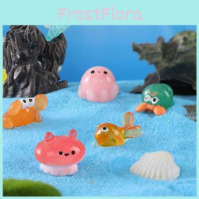 Adorable Ocean Animal Resin Figurines Cute Mini Marine Life Decorations