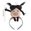 Cute Cartoon Doll Headband Funny Braided Doll Hairband Hair Hoop Hairpin Perfect for Party Cosplay Headdress Jewelry