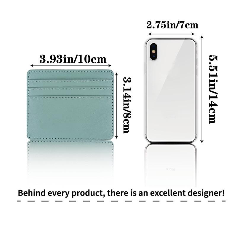 Women's Exquisite Waterproof Leather PU Card Holder - Ultra-Thin, Multi-Card Slot, Small Business Card Sleeve