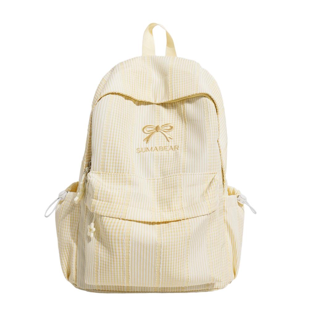 Schoolbag1011 Casual Backpack Small Fresh Plaid Japanese College Style Large Capacity Student Schoolbag Travel Commuter Backpack