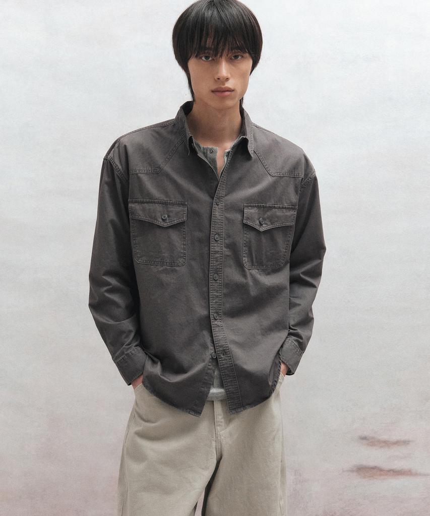 BIG UNION Dyed Western Shirt (Gray)