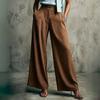Women High Waisted Wide Leg Palazzo Pants Light Blue Denim Look Trousers