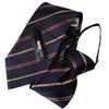 Michiko London Designer Stylish Silk Zipper No Tie Easy To Wear One-Touch Necktie, Gift, Tie, Required, (MKZP-23-A Navy)