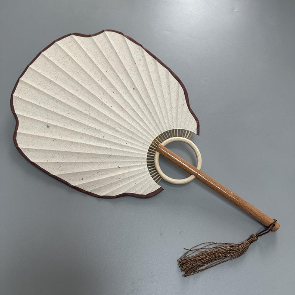 Vintage Chinese Style DIY Fan Classical Round Fan Portable DIY Xuan Paper Fan  Room Decorations