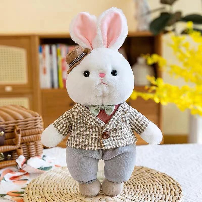 Cute Love Bear Teddy Bear Couple Little White Rabbit Couple Giving Birthday Gifts To Men and Women Valentine's Day Partner