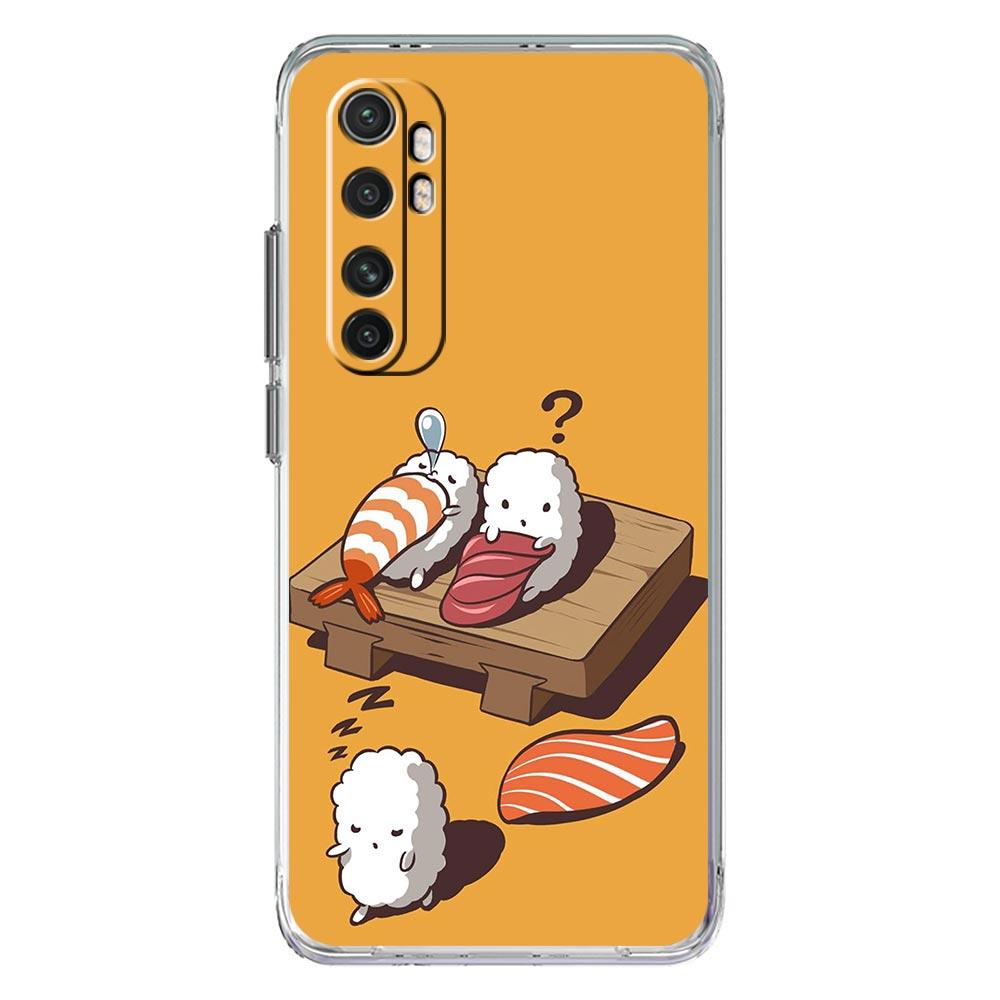 

Чехол для телефона для Xiaomi 14 15 13 14T 13T 12T 11T Pro 12 11 Lite Poco X7 X6 X5 X3 NFC F7 F6 Мягкий Прозрачный Чехол Милый Мультяшный Суши Xiaomi 13