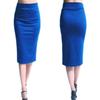 Solid Color Pencil Skirt with Hip Wrap Solid Color Sheath Pencil One-Step Skirt
