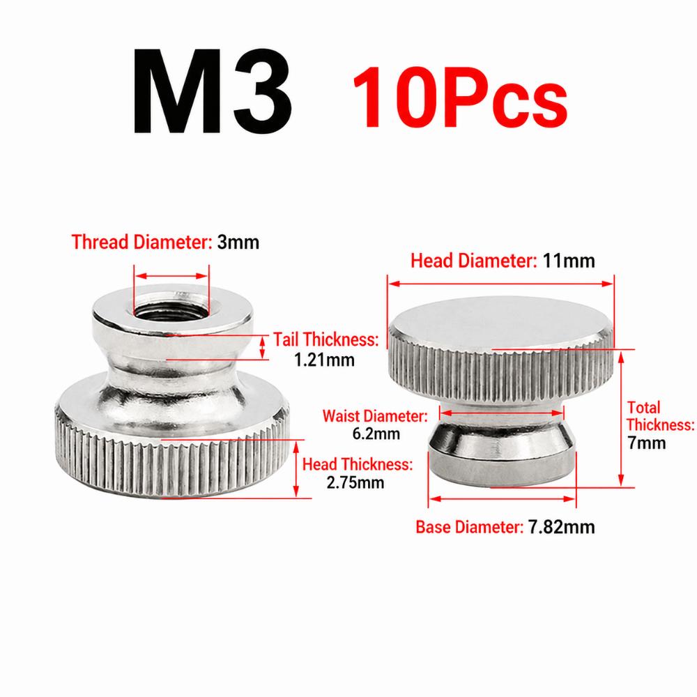 M3 M4 M5 M6 M8 M10 Knurled Nut GB806 Standard Hand Nut High Quality Clamping Nut