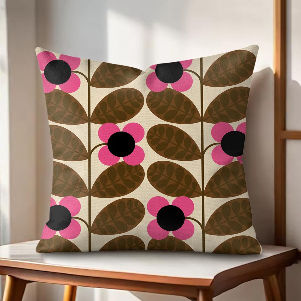 Brand OOrla Kiely Cushion Cover Natural Linen Organic Fabric DoubleSided Printing Couch Pillow Covers Home Decor
