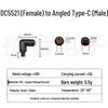 90° Dashcam Charger: DC5521 Female to Type-C Male, Side-Outlet Design Doesn't Block Access