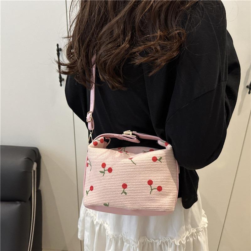 Neue Sommer-Mode lässige Handtasche mit Kirschdruck, trendige süße Mode Umhängetasche