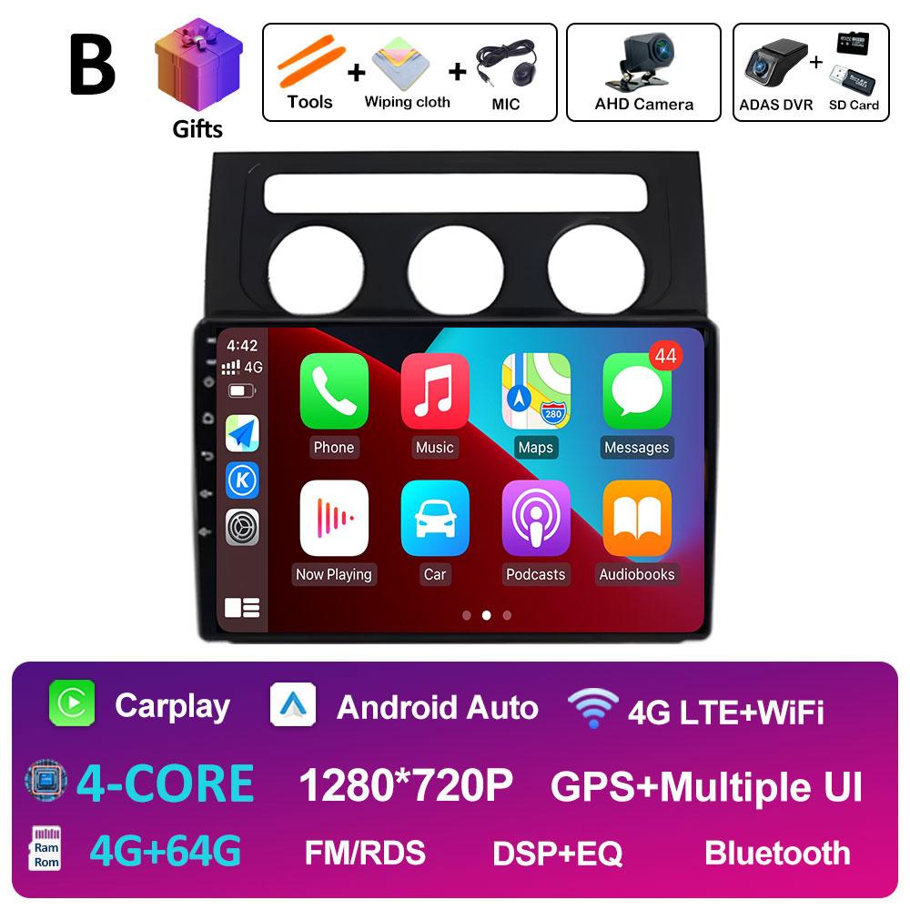 Navigation GPS Wireless Carplay For Volkswagen VW Touran 1 2003 2004 2005 - 2010 Autoradio Cooling Fan DSP Stereo Accessories BT