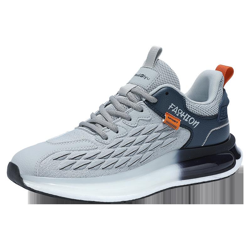 Sneakers Summer Mesh Black Casual Running Shoes Lightweight Breathable Shock Absorbing Shoes Air Cushion