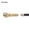 Goldgrauer Luxus-Gehstock mit rundem Griff, modischer Gehstock für Party, dekorativer Gehstock, eleganter Spazierstock mit Crosier-Knopf, 93 cm